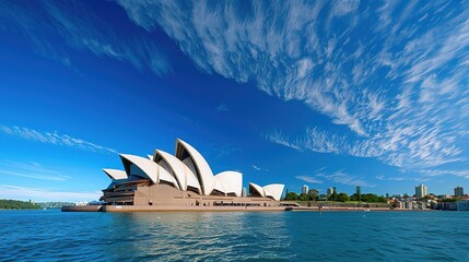Sydney, NSW, Australia - November 12th 2012: Sydney Opera House under blue skies on a sunny summer