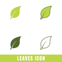 Simple Leaf icons in different designs vector set
