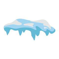 Unique winter snow in winter nice ice cube vector illustration