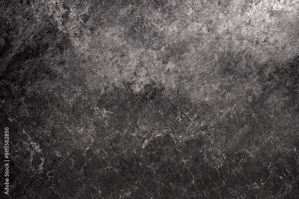 Poster black grunge texture with scratches and gradient. abstract dark background with side light