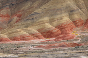 Obraz premium Beautiful and colorful landscape of the Painted Hills in Eastern Oregon, near John Day.