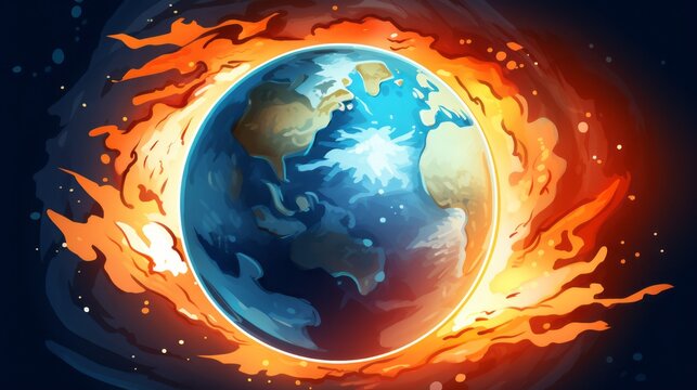 Planet Earth Boiling with Fever in the Heat of Space