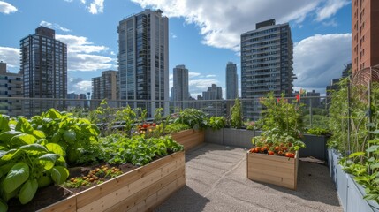 Fototapeta premium Cultivating Sustainable Urban Farming for Food Production, Community, and Self-Sufficiency in Cities