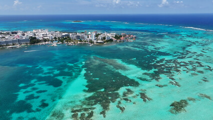 San Andres Island At San Andres In Caribbean Island Colombia. Beach Landscape. Caribbean Paradise....