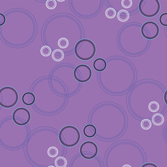 
Seamless pattern with circles. Vector illustration. Purple background. For design and printing on fabrics, wallpaper, covers, packaging and for creating surface fills.