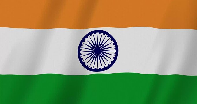 Animation of the India flag waving