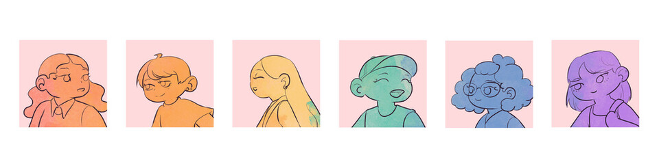 Personas sonriendo de diferentes colores