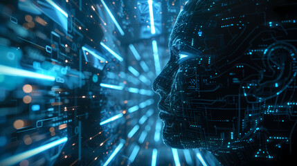Digital Representation of Artificial Intelligence in a Futuristic Setting