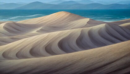 wavy stylized backdrop illustration of abstract waves curves lines hills sea sand dune artistic texture background