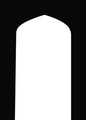 Arabic arch window and door flat icon. Traditional and culture Vector isolated on transparent background of patterns in oriental style. Frames in Islamic Muslim design for Ramadan Kareem.