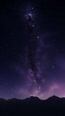Fototapeta premium Majestic Night Sky Over Mountain Range