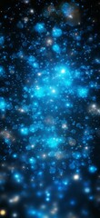 Naklejka premium Starry Night Sky Filled With Blue Stars