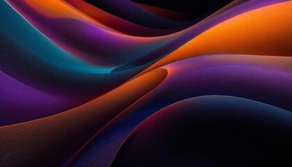 a purple orange and blue abstract grainy background smooth curves light black and orange emotive abstractions color field explorations free flowing and fluid lines reflective surfaces