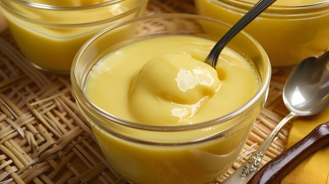 Quindim, Custard made with coconut and egg yolks