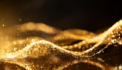 glistering bright sparks gold abstract light gold gold shining bac wave motion background shine gold magic shimmering glitter wave shimmer sparkles wave glow glow gold particles sparks glittering