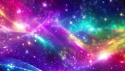 unique holographic vivid iridescent waves with sparkling stars ideal for fantasy and vibrant backdrop visuals abstract background with waves