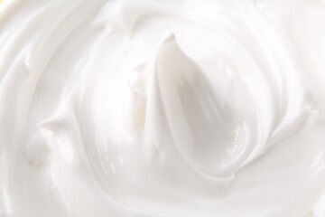 Texture of body care cream as background, top view
