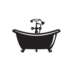 Bathtub in cartoon, doodle style . Image for t-shirt, web, mobile apps and ui. Isolated 2d vector illustration in logo, icon, sketch style, Eps 10, black and white. AI Generative