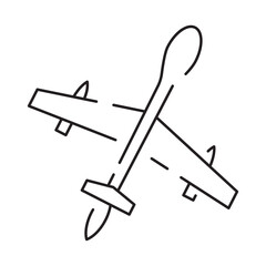 Drone line icon. Included the icons as drone, remote, controller, radar, map, signal and more