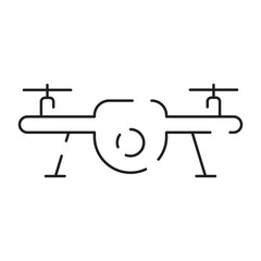 Drone line icon. Included the icons as drone, remote, controller, radar, map, signal and more