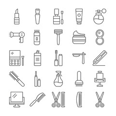 barber icon set - salon icon set