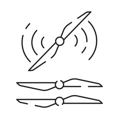 Drone line icon. Included the icons as drone, remote, controller, radar, map, signal and more