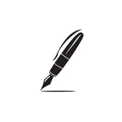 Fountain pen in cartoon, doodle style. Image for t-shirt, web, mobile apps and ui. Isolated 2d vector illustration in logo, icon, sketch style, Eps 10. AI Generative