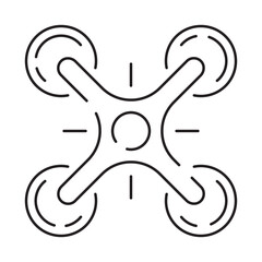 Fototapeta premium Drone line icon. Included the icons as drone, remote, controller, radar, map, signal and more