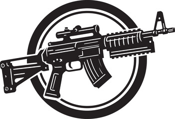 Intricate Machine Gun Vector Illustration Perfect for Military Art Projects