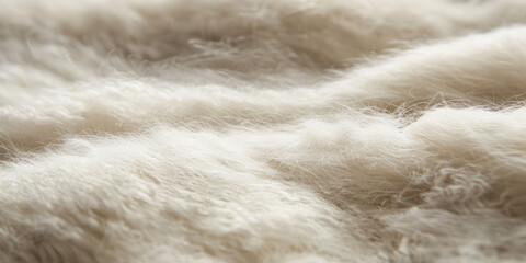 Soft beige wool texture, background with copy space. Backdrop template, wool insulation, soft wool fiber.