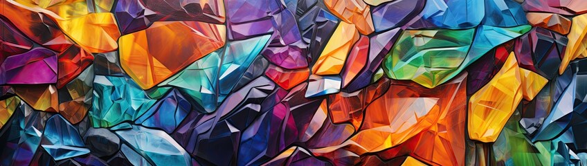 Vibrant abstract crystal pattern