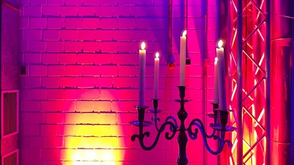 Party candles in red