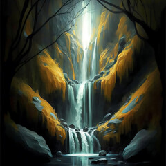 Waterfall In The Forest