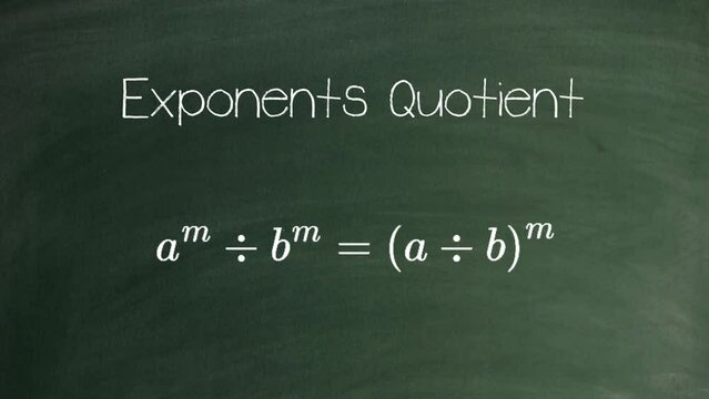 Exponents Quotient Blackboard Version Background