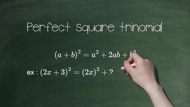 Perfect Square Trinomial Blackboard Version Background