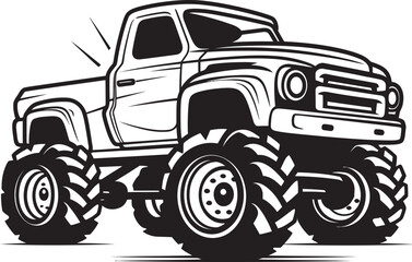 Monster Truck Mayhem Vector Illustration Thrill Seeker Dream