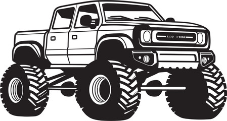 Monster Truck Blitz Vector Illustration Blitzkrieg Blitz