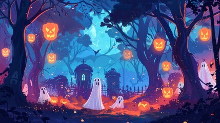 Spectral Garden Halloween Setup