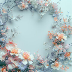 Beautiful Pastel Floral Greeting Card 