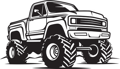 Monster Truck Carnage Vector Illustration