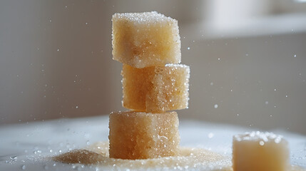 Refined sugar cubes