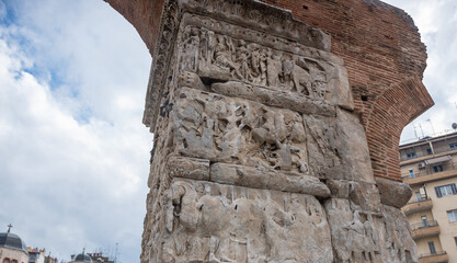 Arch of Galerius triumphal arch also known as Kamara in Thessaloniki city, Greece