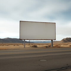 empty white billboard