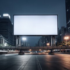 empty white billboard