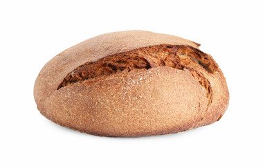 Freshly baked sourdough bread isolated on white