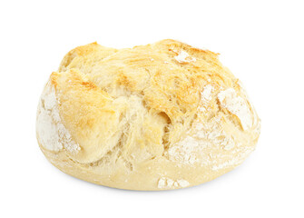 Freshly baked sourdough bread isolated on white