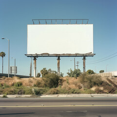 empty white billboard