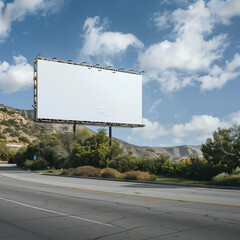 empty white billboard