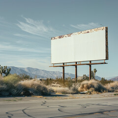 empty white billboard