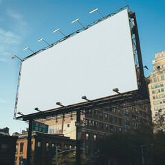 empty white billboard
